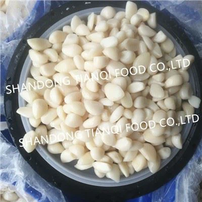 Aglio bianco normale sbucciato in salamoia in fusti